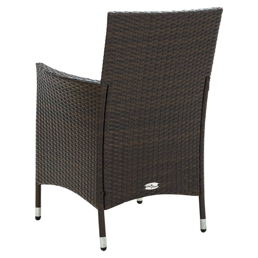 Tuinstoelen Met Kussens Poly Rattan 4 Bruin