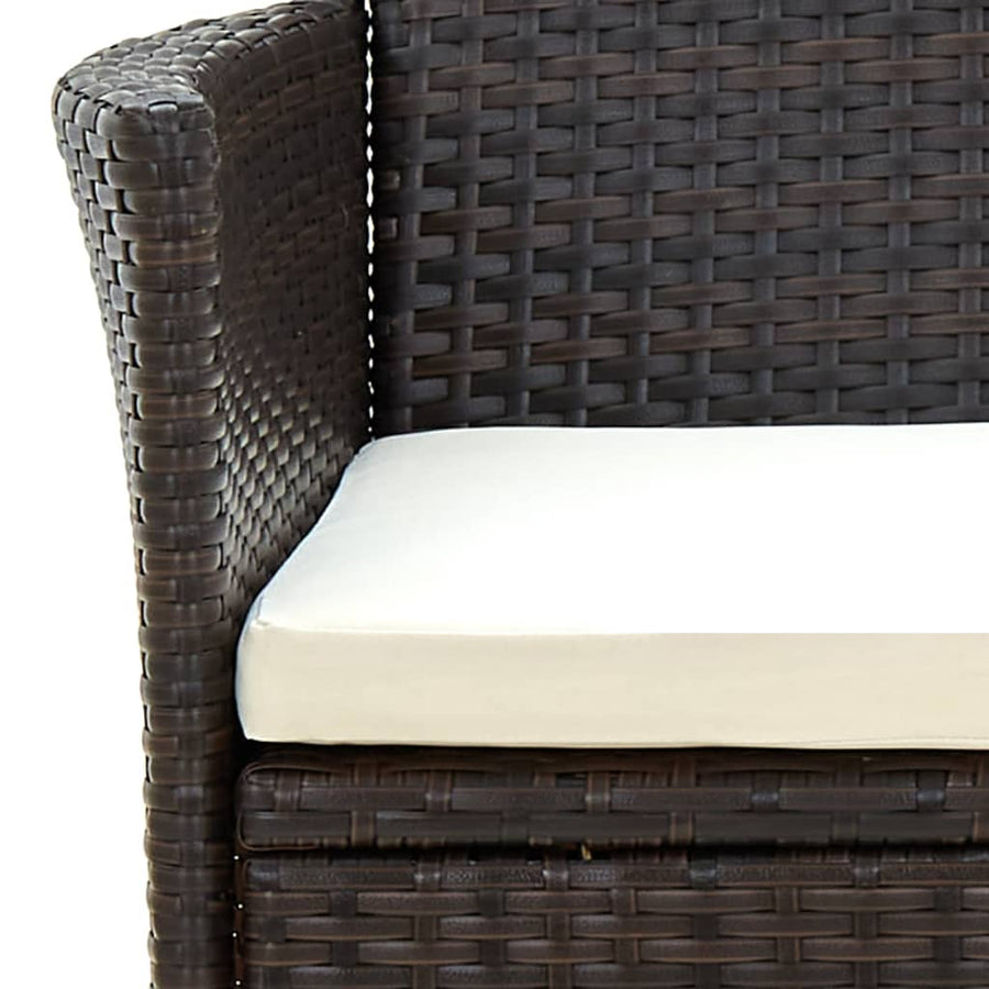 Tuinstoelen Met Kussens Poly Rattan 4 Bruin