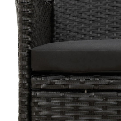 Tuinstoelen Met Kussens Poly Rattan 4 Zwart