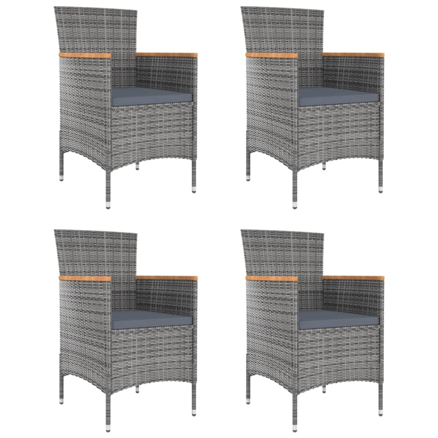 Tuinstoelen Poly Rattan Grijs
