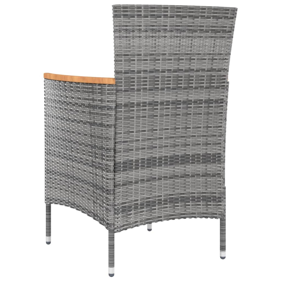 Tuinstoelen Poly Rattan Grijs
