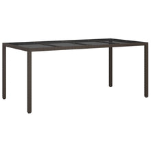 Tuintafel 90X90X75 Cm Gehard Glas En Poly Rattan Bruin