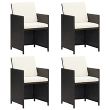 Tuinstoelen Poly Rattan Zwart en wit