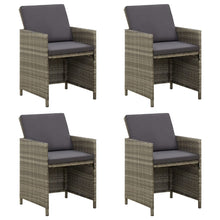 Tuinstoelen Met Kussens Poly Rattan Grijs