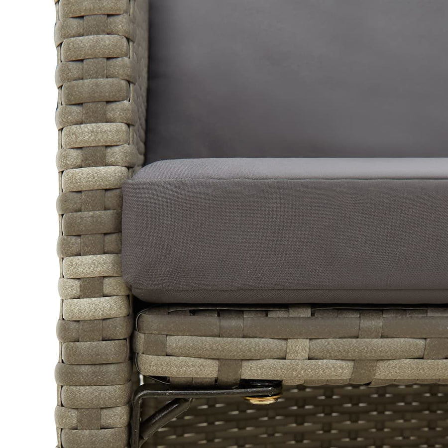 Tuinstoelen Met Kussens Poly Rattan Grijs