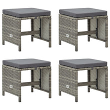 Tuinkrukken Met Kussens Poly Rattan Grijs