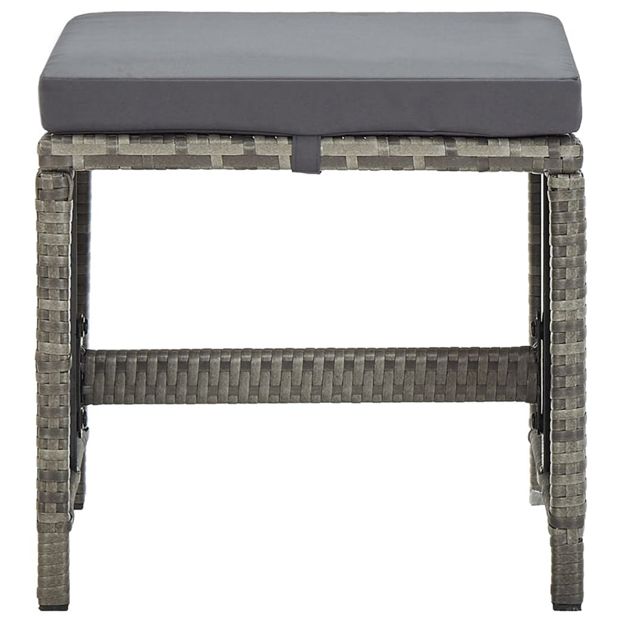 Tuinkrukken Met Kussens Poly Rattan Grijs