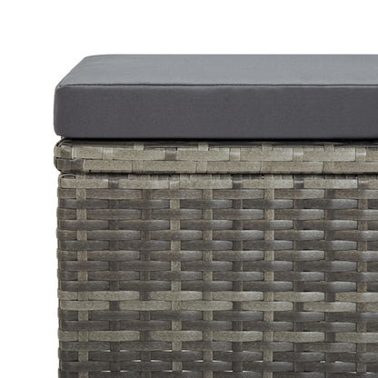 Tuinkrukken Met Kussens Poly Rattan Grijs