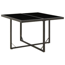 Tuintafel 09X07X74 Cm Poly Rattan En Glas Zwart