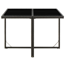 Tuintafel 09X07X74 Cm Poly Rattan En Glas Zwart