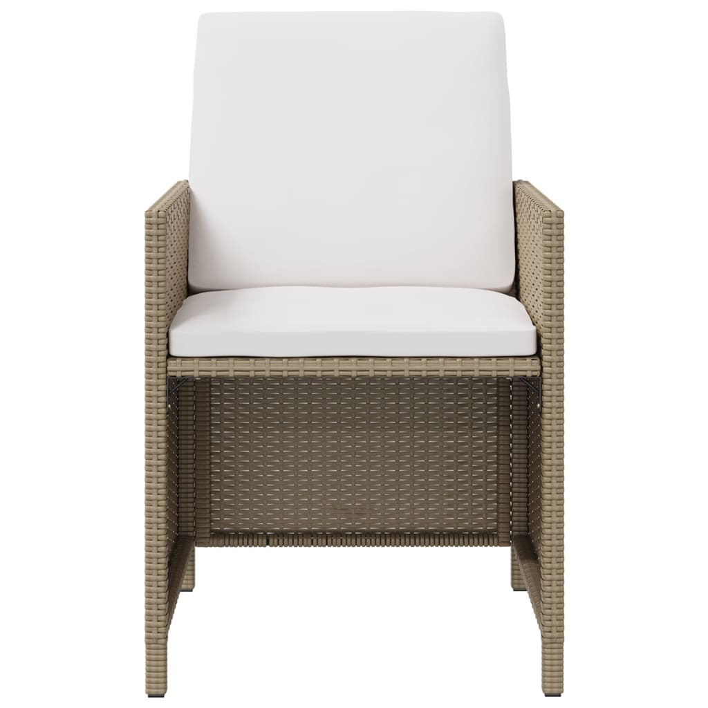 Tuinstoelen Met Kussens Poly Rattan Beige