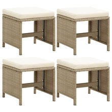 Tuinkrukken Met Kussens Poly Rattan Beige