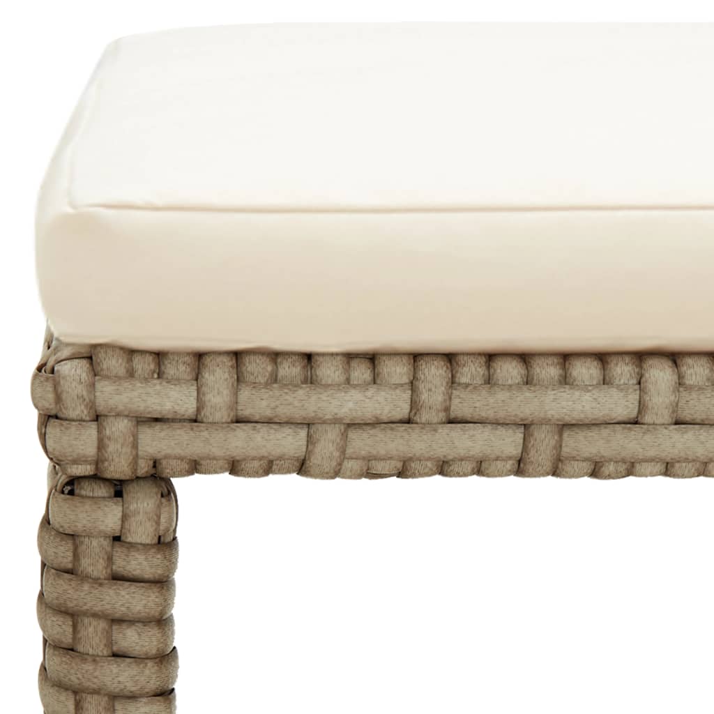 Tuinkrukken Met Kussens Poly Rattan Beige