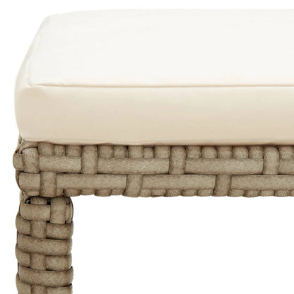 Tuinkrukken Met Kussens Poly Rattan Beige