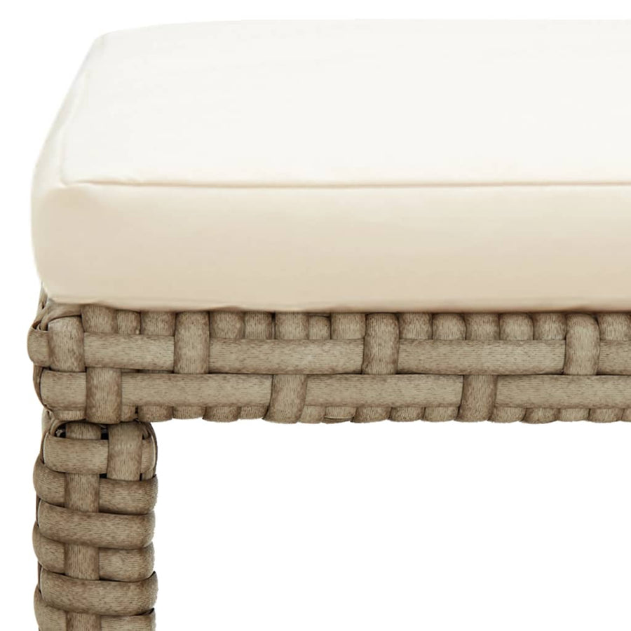 Tuinkrukken Met Kussens Poly Rattan Beige