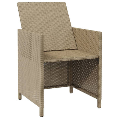 Tuinstoelen 2 St Met Voetenbanken Poly Rattan Beige
