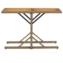 Tuintafel Massief Acaciahout En Poly Rattan Beige en bruin