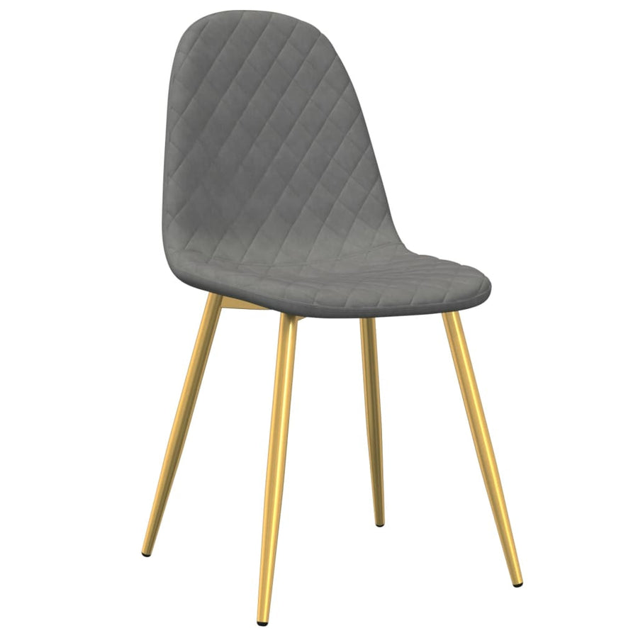 Eetkamerstoelen 6 St Fluweel Lichtgrijs