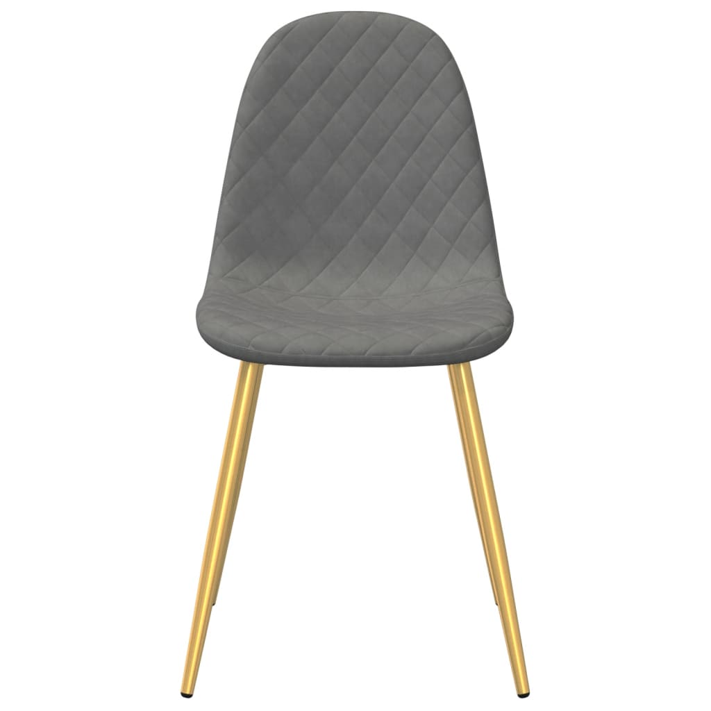 Eetkamerstoelen 6 St Fluweel Lichtgrijs