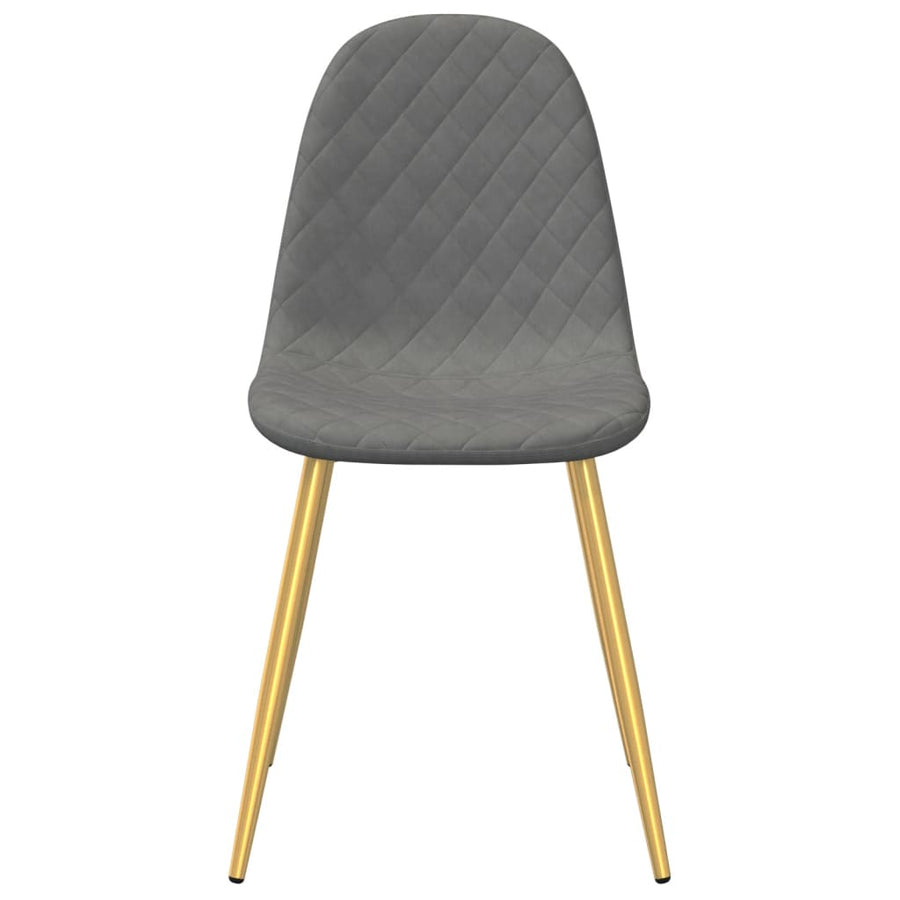 Eetkamerstoelen 6 St Fluweel Lichtgrijs