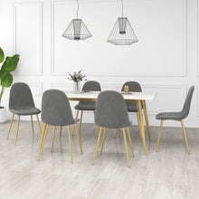 Eetkamerstoelen 6 St Fluweel Lichtgrijs