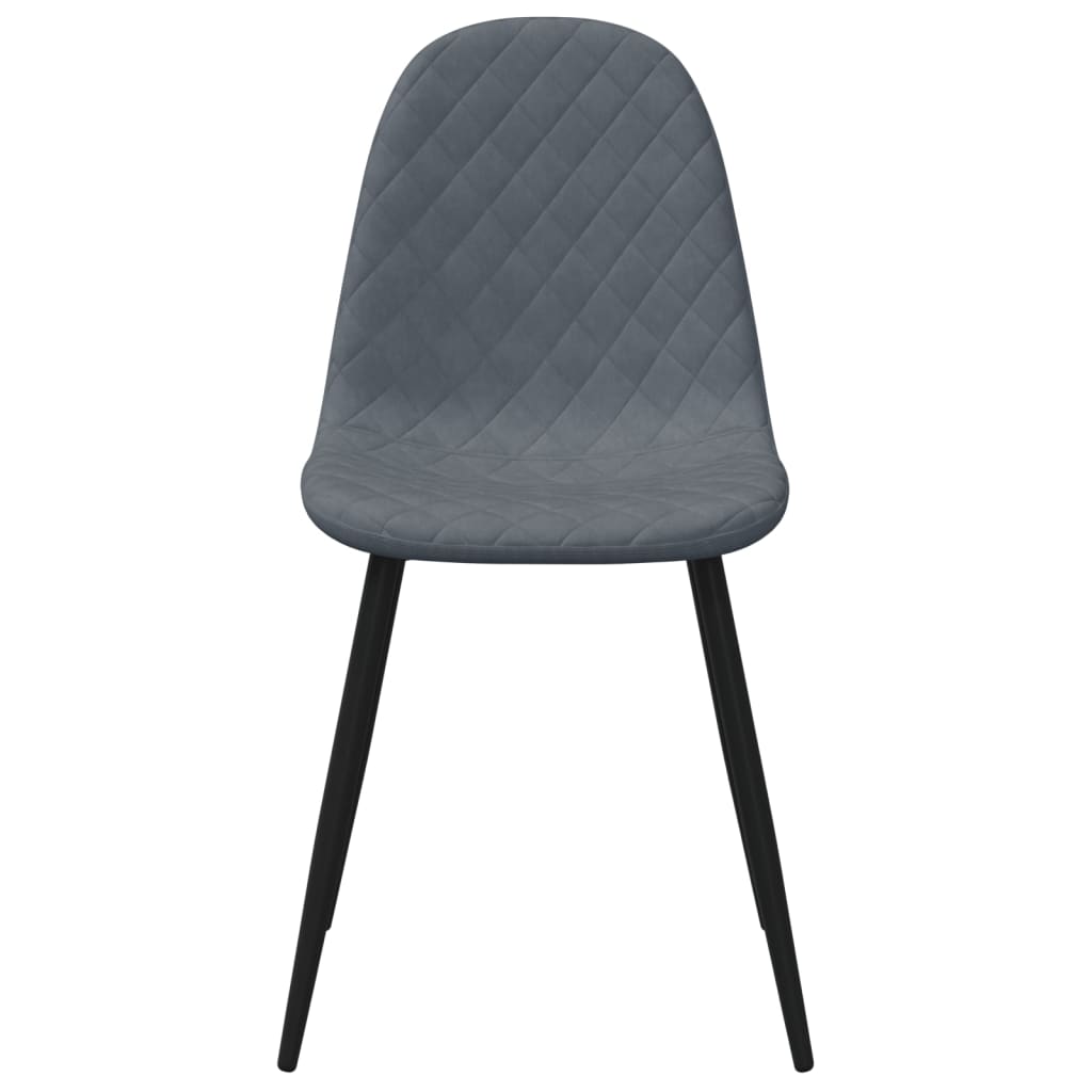 Eetkamerstoelen Fluweel 6 Donkergrijs