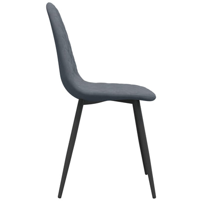 Eetkamerstoelen Fluweel 6 Donkergrijs