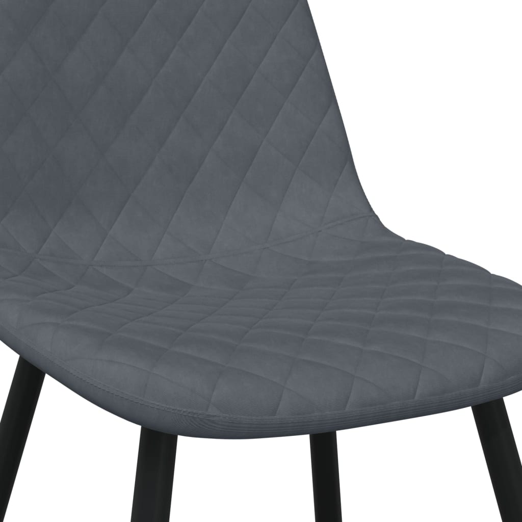 Eetkamerstoelen Fluweel 6 Donkergrijs