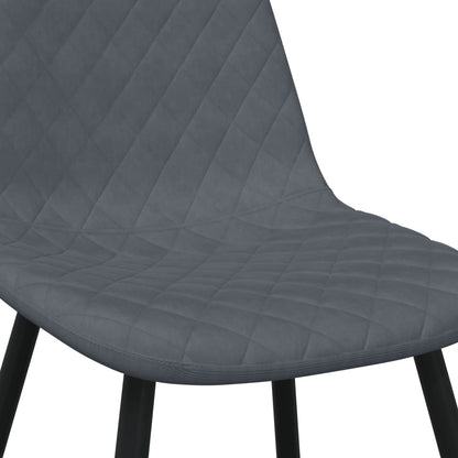 Eetkamerstoelen Fluweel 6 Donkergrijs
