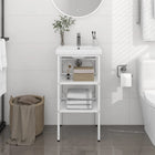 Wastafelframe 79x38x83 cm ijzer zwart