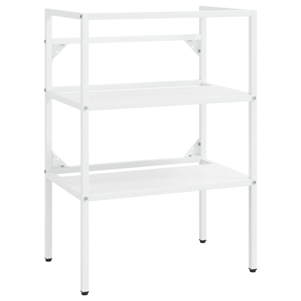 Wastafelframe 59x38x83 cm ijzer wit 59 x 38 x 83 cm Wit