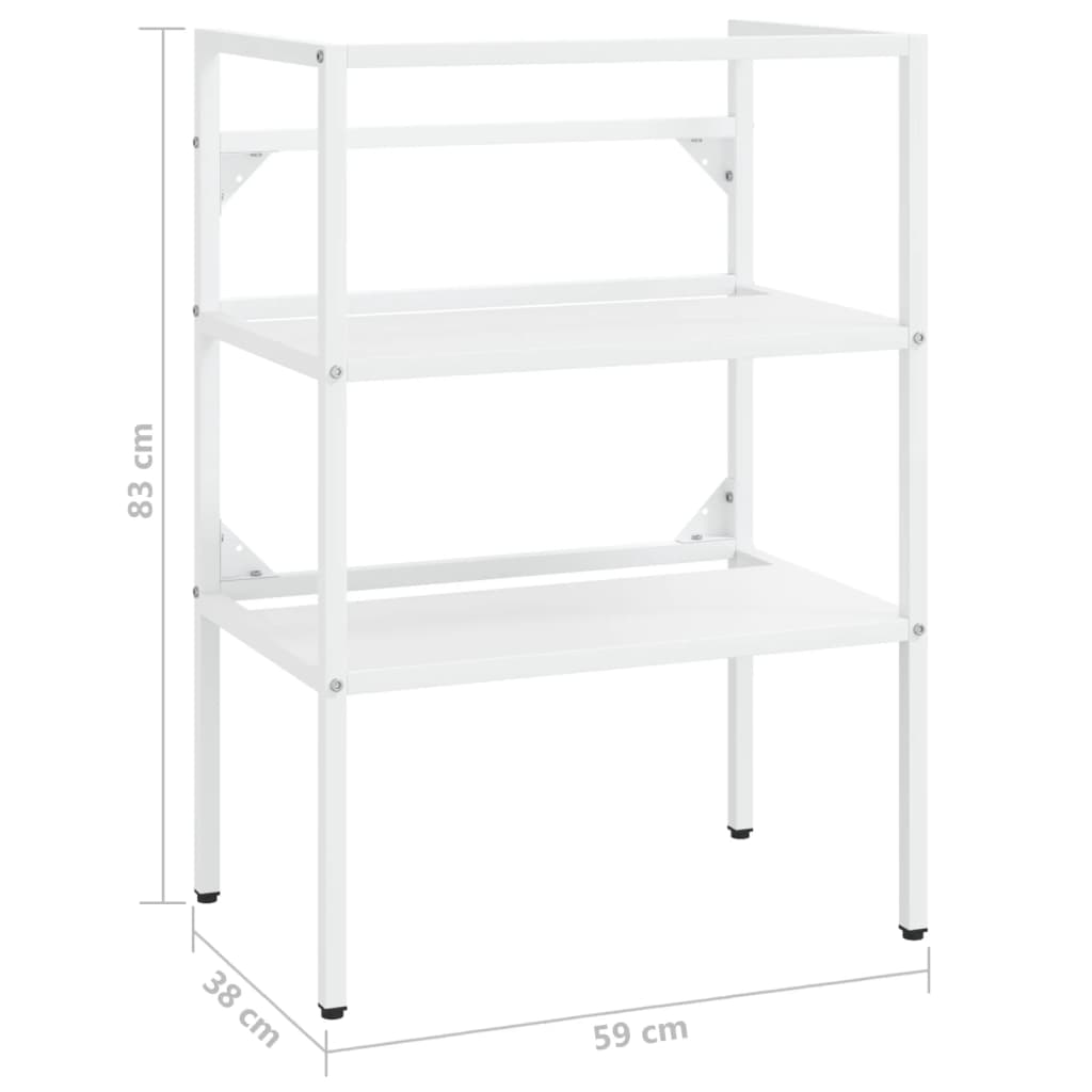 Wastafelframe 59x38x83 cm ijzer wit 59 x 38 x 83 cm Wit