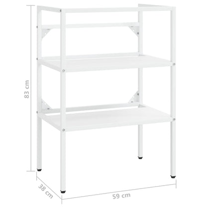 Wastafelframe 59x38x83 cm ijzer wit 59 x 38 x 83 cm Wit