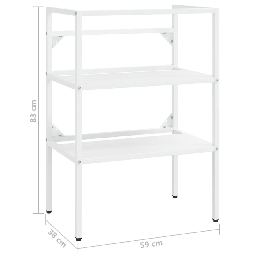 Wastafelframe 59x38x83 cm ijzer wit 59 x 38 x 83 cm Wit