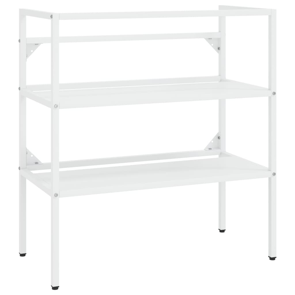 Wastafelframe 79x38x83 cm ijzer wit 79 x 38 x 83 cm Wit