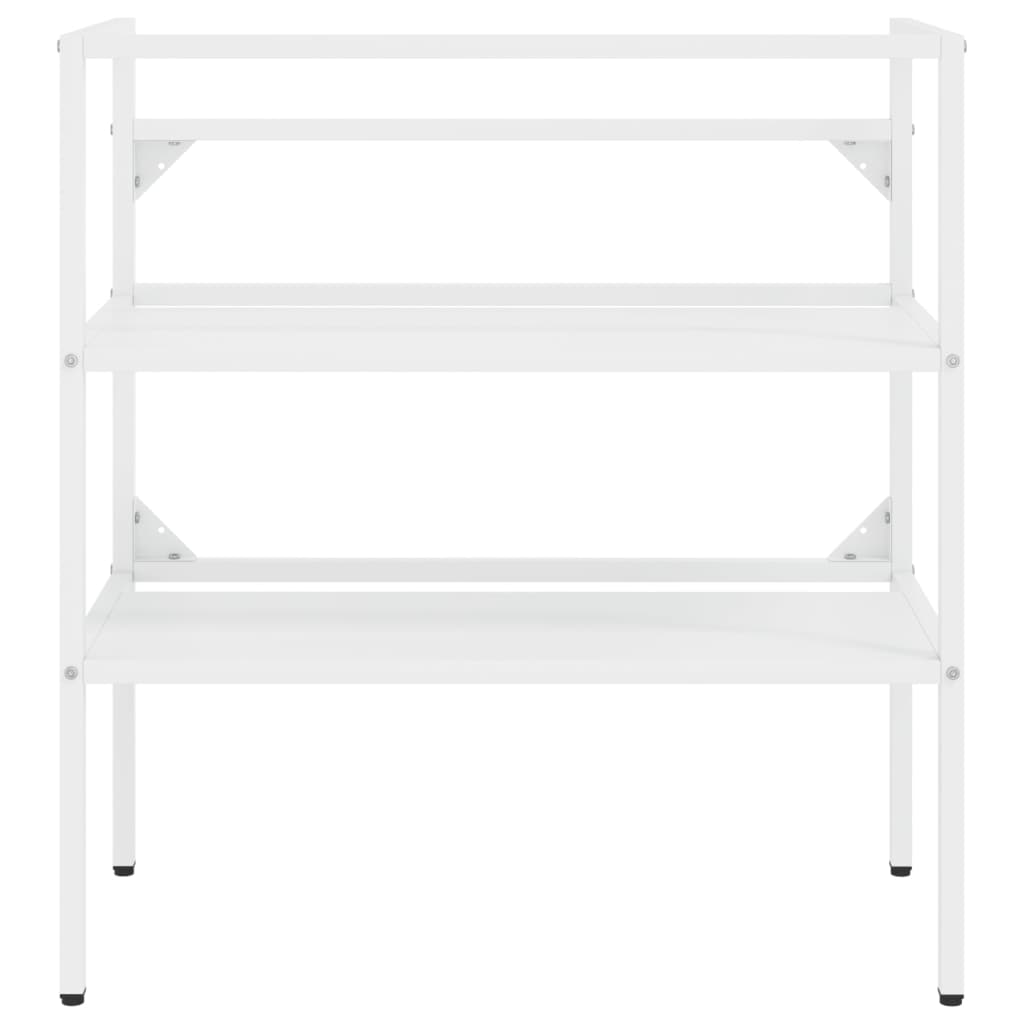 Wastafelframe 79x38x83 cm ijzer wit 79 x 38 x 83 cm Wit