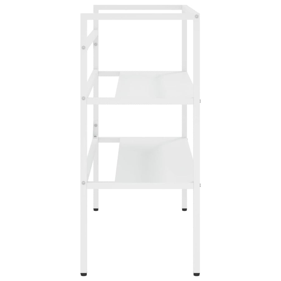 Wastafelframe 79x38x83 cm ijzer wit 79 x 38 x 83 cm Wit