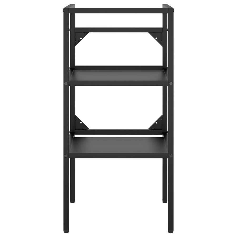 Wastafelframe 40x38x83 cm ijzer zwart 40 x 38 x 83 cm Zwart