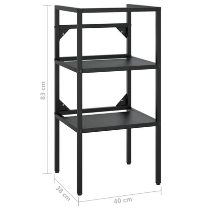 Wastafelframe 40x38x83 cm ijzer zwart 40 x 38 x 83 cm Zwart