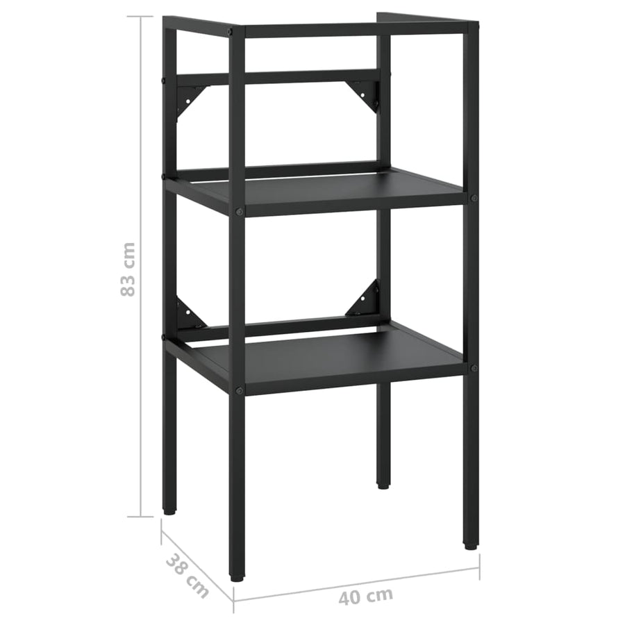 Wastafelframe 40x38x83 cm ijzer zwart 40 x 38 x 83 cm Zwart