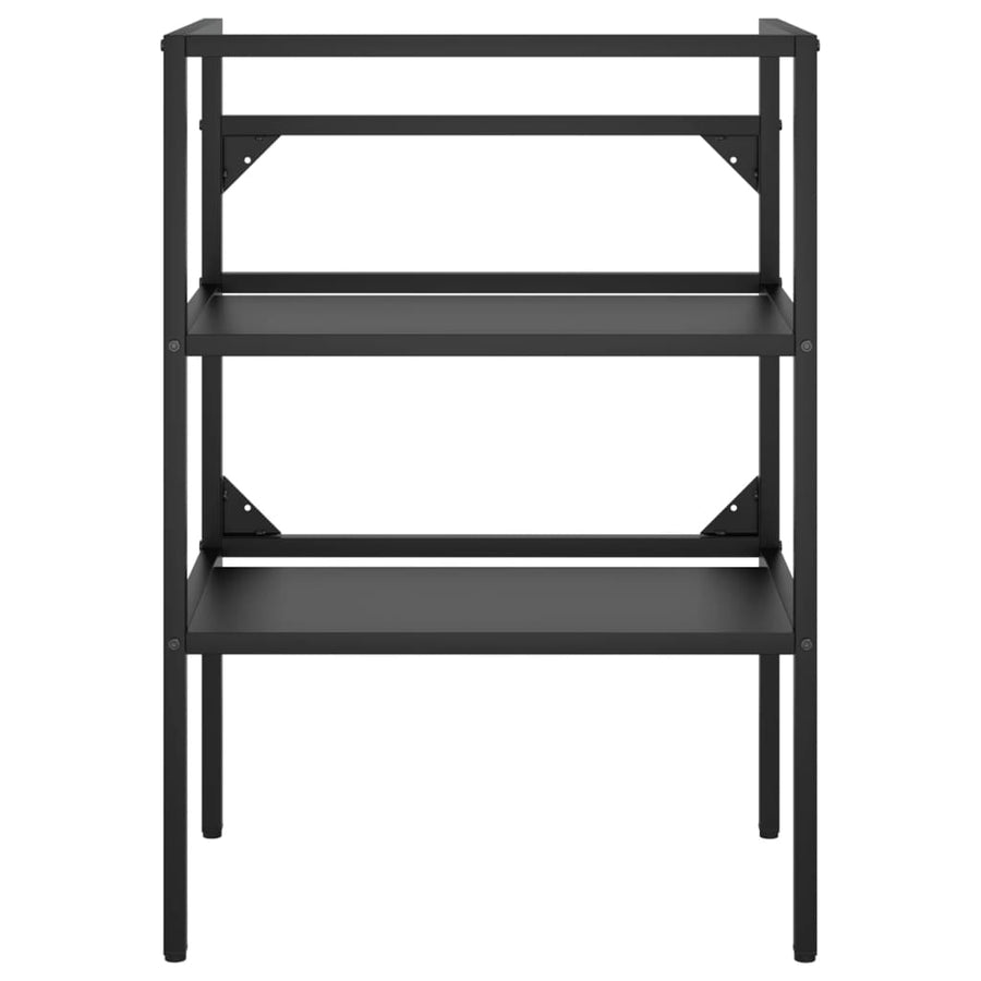Wastafelframe 59x38x83 cm ijzer zwart 59 x 38 x 83 cm Zwart