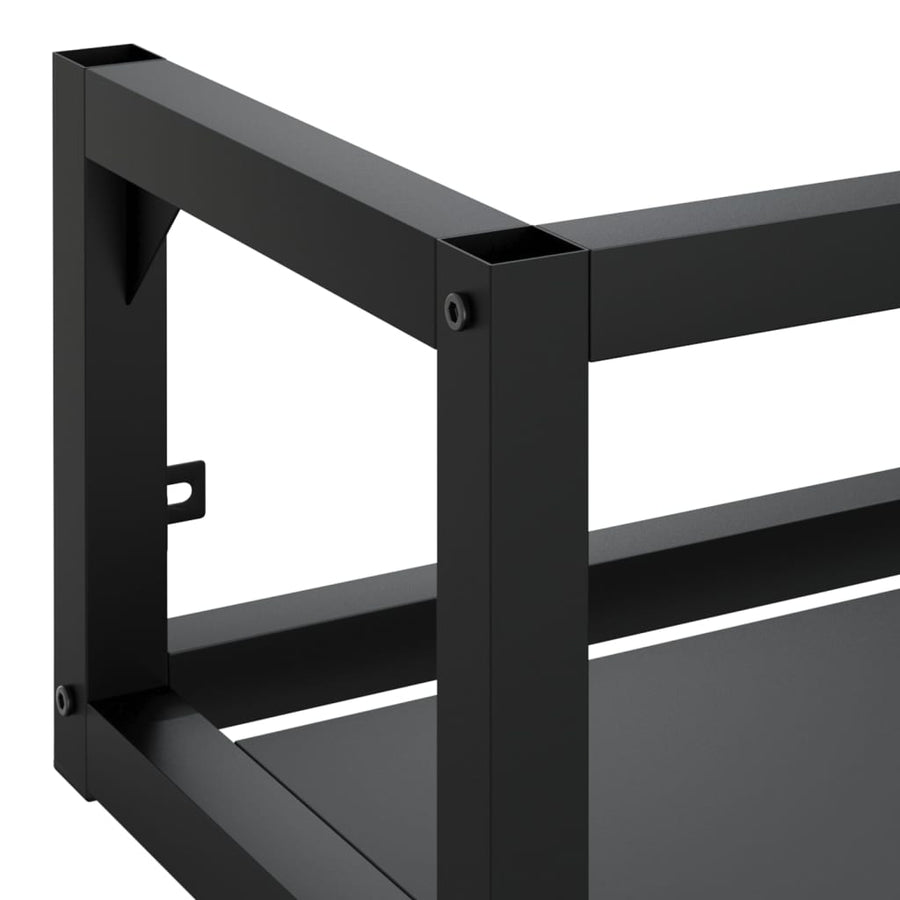 Wastafelframe Wandgemonteerd Ijzer 59 x 38 x 31 cm Zwart
