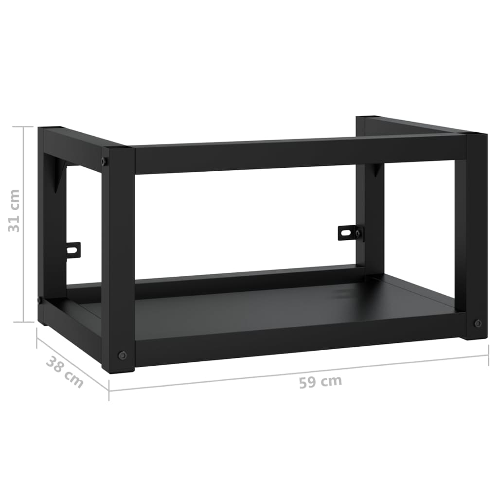 Wastafelframe Wandgemonteerd Ijzer 59 x 38 x 31 cm Zwart