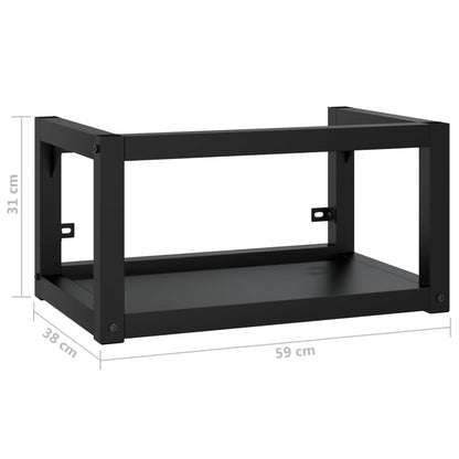 Wastafelframe Wandgemonteerd Ijzer 59 x 38 x 31 cm Zwart