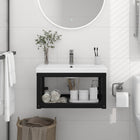 Washbasin frame wall-mounted 59x38x31 cm iron black