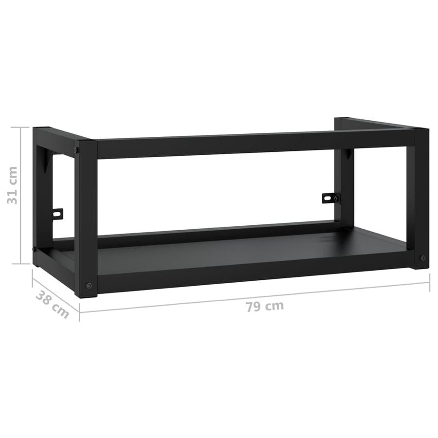 Wastafelframe Wandgemonteerd Ijzer 79 x 38 x 31 cm Zwart
