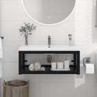 Wall-mounted washbasin frame 79x38x31 cm iron black