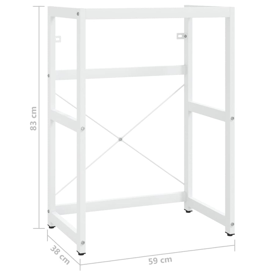 Wastafelframe Ijzer 59 x 38 x 83 cm Wit