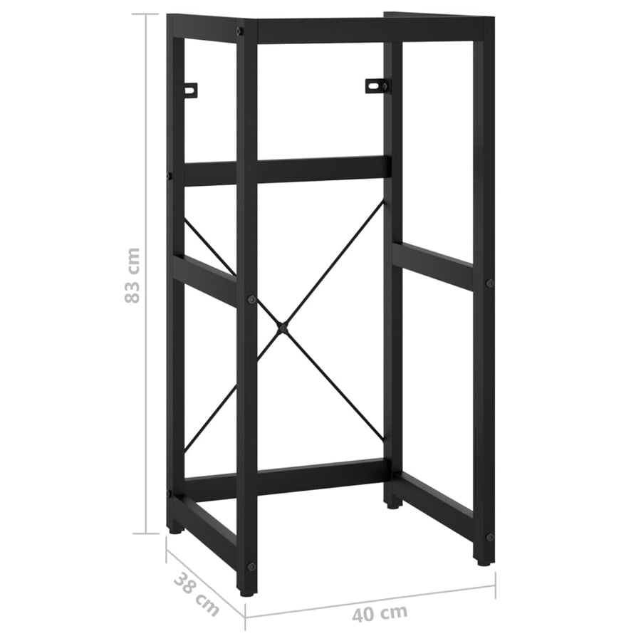 Wastafelframe Ijzer 40 x 38 x 83 cm Zwart