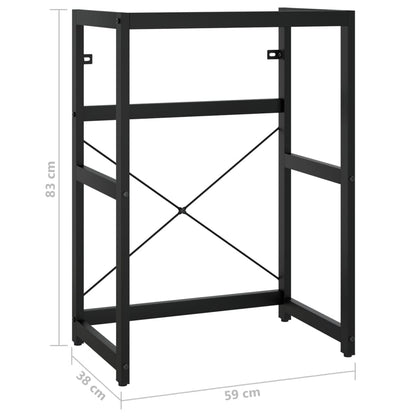 Wastafelframe Ijzer 59 x 38 x 83 cm Zwart